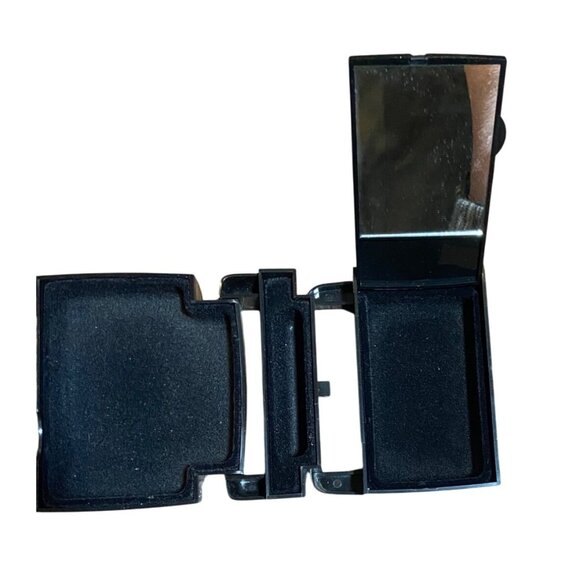 Ingenious Designs Multi-Hinged Jewelry Case Mirror Velvet Lined Push Button Open - Picture 5 of 8